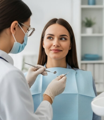 Women getting tooth pain treatment - Emergency dentist Gerrards Cross